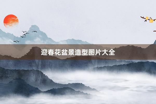 迎春花盆景造型图片大全